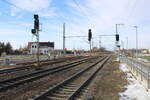 Lichtsignale Richtung Magdeburg, am 20.02.2026 in Rodleben.