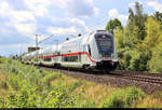 DBpbzfa 668.2 mit Schublok 146 555-8 DB als IC 2430 (Linie 56) von Leipzig Hbf nach Emden Hbf fährt in Gommern auf der Bahnstrecke Biederitz–Trebnitz (KBS 254).