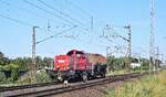 261 020 fährt mit der Übergabe von Magdeburg Rothensee nach Rodleben durch Güterglück.