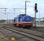 Raildox 203 116-9 als Tfzf nach Dessau Hbf, am 16.02.2024 in Rodleben.