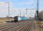 PKP Cargo EU46-501 (91 51 5370 013-2 PL-PKPC) mit einem Containerwagenzug Richtung Magdeburg, am 20.02.2026 in Rodleben.