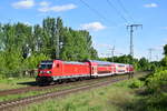 147 008 zieht ihre RB32 nach Oranienburg durch Berlin Wuhlheide.