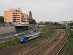 563 005-2 der NEB auf der Überführungsfahrt von Basdorf nach Berlin-Charlottenburg via Grunewald.
Hier auf Höhe Kaiserdamm.

Berlin, der 24.09.2024