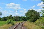 Obwohl hier seit knapp 17 Jahren kein Zug mehr rollte ist die Strecke in erstaunlich guten Zustand. Hier zu sehen ist das Einfahrtsignal B aus Bad Selzig.

Niemegk 20.07.2016