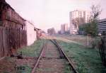 Industriebahn Tegel–Friedrichsfelde, G�terbahnhof Berlin L�bars 1992, Blickrichtung Ost, 