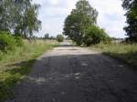 die ehemaligen Bahntrasse im Stadtgebiet Forst/Lausitz, mit Verbindungskurve Abg - Abc.