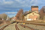 Blick auf den Bahnhof Frose.
