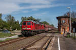 Kurz bevor aufgrund der Bauarbeiten am Einsebahnknoten Köthen die Strecke nach Bernburg gesperrt wurde, war ich am 30.04.2019 noch einmal an dieser schönen Strecke. Am Nachmittag zog es sich leider etwas zu, aber für ein Sonnenfoto von 232 654-4 mit einem Kohlezug nach Bernburg in Biendorf hat es dann doch noch gereicht. Mit mir standen noch etwa 8 Fotografen am Bahnsteig :-)