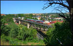 CLR VT 628 227  Wipperliese  am 12.07.2026 auf dem Hasselbach-Viadukt in Mansfeld.