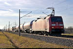 Gemischter Gz mit 152 027-9 (Siemens ES64F) unterwegs in Braschwitz Richtung Köthen.