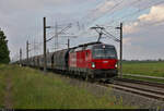 Getreidezug mit 1293 078-2 (Siemens Vectron) unterwegs in Braschwitz Richtung Halle (Saale).