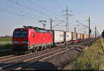 KLV-Zug (DB Schenker) mit 193 351-4 (Siemens Vectron) unterwegs in Braschwitz Richtung Köthen.

🧰 DB Cargo
🚩 Bahnstrecke Magdeburg–Leipzig (KBS 340)
🕓 17.6.2021 | 19:04 Uhr