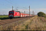 Autotransportzug mit 156 003-6 (Lok 803) unterwegs bei Eismannsdorf (Niemberg) Richtung Köthen.