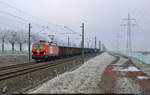 192 008-1 (Siemens Smartron) ist mit offenen Güterwagen in Braschwitz Richtung Halle (Saale) unterwegs.