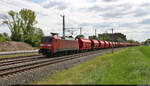 152 161-6 (Siemens ES64F) transportiert Schwenkdachwagen für das Kali- und Steinsalzwerk Bernburg bis Köthen und wurde in Niemberg verewigt.

🧰 DB Cargo
🕓 18.5.2023 | 14:08 Uhr