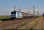 Kesselzug mit 186 426-3 unterwegs bei Eismannsdorf (Niemberg) Richtung Köthen.