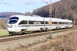  ICE TD 605 der Versuchszug der DB  am 08.03.2021(das schnellste Labor auf Schienen)nördlich von Salzderhelden am BÜ 75,1 in Richtung Göttingen