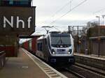 METRANS 187 511 mit Containerzug in Nörten=Hardenberg, 29.03.2023