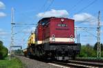 202 327-3 von der Cargo Logistic Rail Service am 09.05.17 kurz nach dem der Bahnhof Dedensen-Gümmer durchfahren wurde