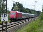 101 015 mit IC Amsterdam - Berlin in Rheine=Bentlage, 16.07.2022