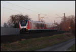 Am 14.2.2017 kam der neue S-Bahn Triebzug 490003 für Hamburg im Rahmen von Schulungsfahrten auch auf die Strecke Osnabrück - Rheine.