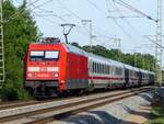 101 075 mit IC Berlin - Amsterdam in Rheine=Bentlage, 22.05.2022