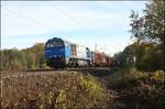 Vossloh 1460 war am 6.11.2018 zwischen Georgsmarienhütte und Osnabrück Hafen im Schrott Pendel Einsatz.