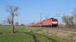 DB Cargo 189 080 mit Autotransportzug GA 48576 Bremen-Seebaldsbrck - Zeebrugge Ramskapelle (Hde, 22.03.19).