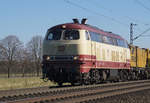 218 105-5 bei Stirpe-Oelingen(LK Osnabrück)am 14.02.2018.