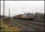 Hector Rail 241.010 fährt hier am 8.1.2020 um 12.14 Uhr mit einem Container Zug durch den Bahnhof Hasbergen in Richtung Münster.