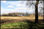 TXL Lokomotive ELL 193274 mit der Aufschrift We love to connect ist hier am 19.03.2021 um 16.13 Uhr am Ortsrand von Hasbergen mit einem voll beladenen Container Zug auf der Rollbahn in Richtung