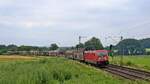 DB Cargo 187 178 mit gemischtem Güterzug in Richtung Osnabrück (Vehrte, 02.07.2021).