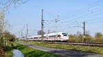 DB Fernverkehr Tz 9478 (412 078) als ICE 613 Kiel Hbf - München Hbf (Diepholz, 11.04.2022).