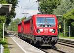 187 150 mit Schwesterlok Lz fahrend in Brock=Ostbevern, 28.07.2023