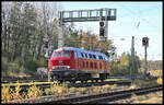 Mit alter Bezeichnung kam V 169001 am 12.11.2022 über die Rollbahn von Schwerte aus um 12.14 Uhr durch den Bahnhof Hasbergen. 