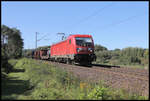 DB 187174 war am 18.09.2020 um 11.47 Uhr mit einem langen Güterzug auf der Rollbahn bei Lengerich Schollbruch in Richtung Osnabrück unterwegs.