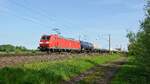 DB Cargo 185 081 mit EZ 51024 Maschen Rbf - Hagen-Vorhalle (Hüde, 13.05.2021).