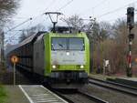 CAPTRAIN 185 - CL 001 mit Kohlezug in Brock=Ostbevern, 04.01.2022