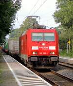 185 282 mit Container-Zug in Brock=Ostbevern, 27.07.14