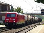 185 227 mit Güterzug in Brock=Ostbevern, 28.07.2023