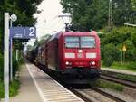 185 057 mit gemischtem Güterzug in Brock=Ostbevern, 25.07.2025