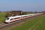 ICE 4; 412 058 bei Lemförde/Marl von Bremen nach Osnabrück auf der Rollbahn. 22.3.26