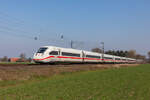 ICE 4; 412 075 nördlich von Diepholz nach Bremen  auf der Rollbahn. 22.3.26