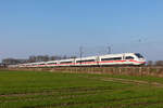 ICE 4; 412 092 nördlich von Lemförde von Bremen nach Osnabrück auf der Rollbahn. 22.3.26
