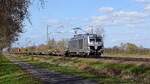 RheinCargo 248 057 (90 80 2248 057-2 D-RHC) mit Containerzug DGS 68735 Bremen-Grolland - Bönen (bei Lembruch, 01.04.2026).