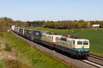 181 211 mit 181 215 bei Gessel auf der Rollbahn nach Osnabr�ck. 29.4.26
