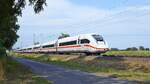 DB Fernverkehr Tz 9499 ''Matterhorn'' (412 099) als ICE 613 Hamburg-Harburg - M�nchen Hbf (bei Lembruch, 27.08.2026).