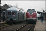 Am 24.2.2007 kam die Hammer V 200033 mit dem musealen Lübeck Büchener Doppelstockzug im Rahmen einer Sonderfahrt nach Cloppenburg.