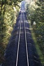 Mal ein Versuch ohne Zug: Die KBS 392 WHV-Osnabrck, Fotografiert von der Brcke ber den ehemaligen Rangierbahnhof Krusenbusch, Oldenburg.