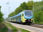 WestfalenBahn ET 405 als RE15 Emden - Münster in Rheine=Bentlage, 07.05.2022